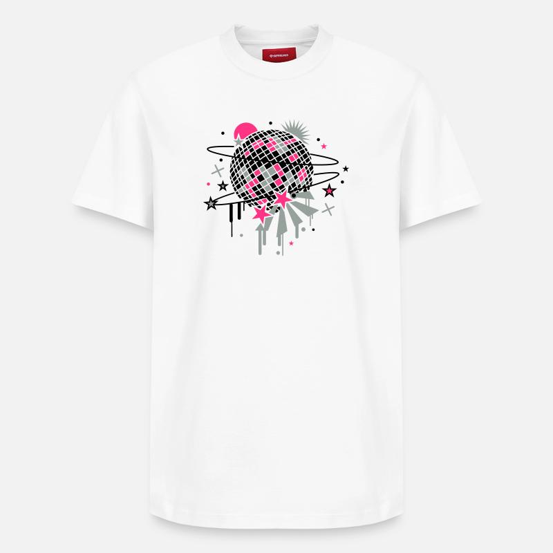 la boule disco - T-shirt unisexe décontracté en coton Supima – de SPREAD - blanc