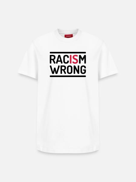 Racism Is Wrong Statement - Relaxed Unisex Supima Cotton T-Shirt – von SPREAD - Weiß