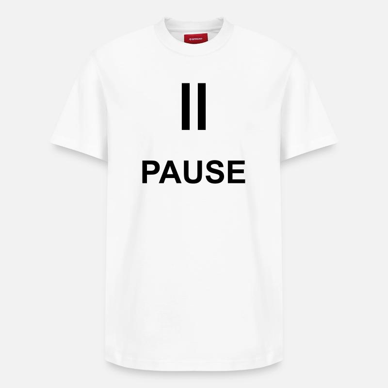 Pause Auszeit Geschenk Statement - Relaxed Unisex Supima Cotton T-Shirt – von SPREAD - Weiß