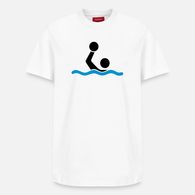 water polo - T-shirt unisexe décontracté en coton Supima – de SPREAD - blanc