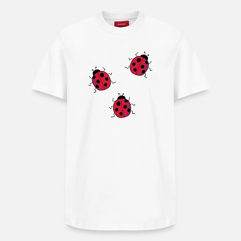Marienkäfer - Relaxed Unisex Supima Cotton T-Shirt – von SPREAD - Weiß