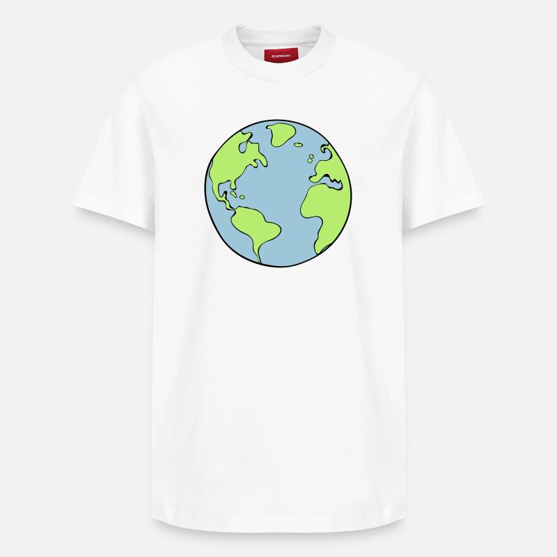 terre - T-shirt unisexe décontracté en coton Supima – de SPREAD - blanc