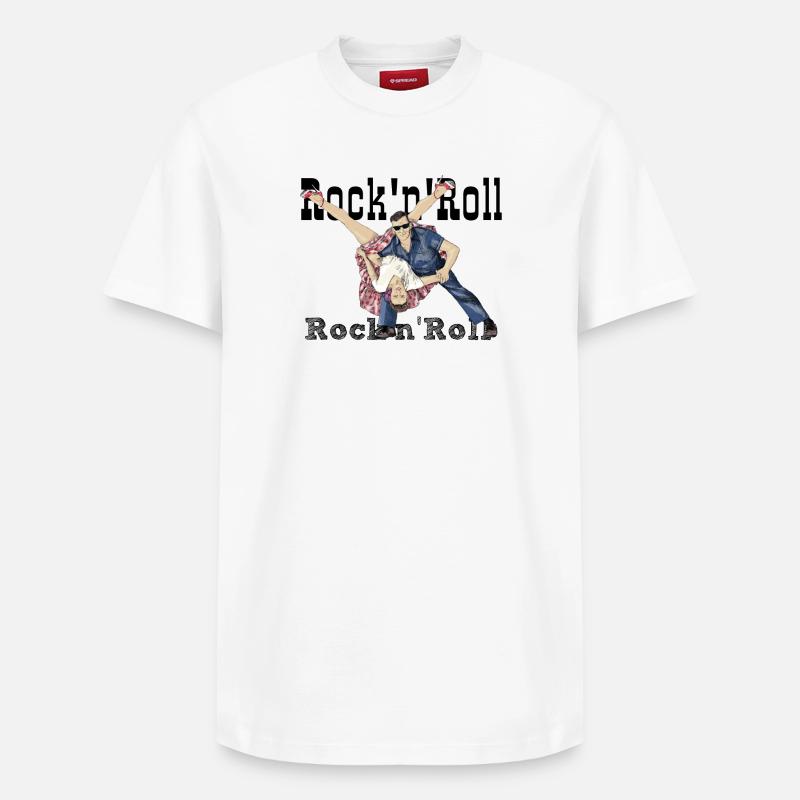 Rock and Roll - T-shirt unisexe décontracté en coton Supima – de SPREAD - blanc