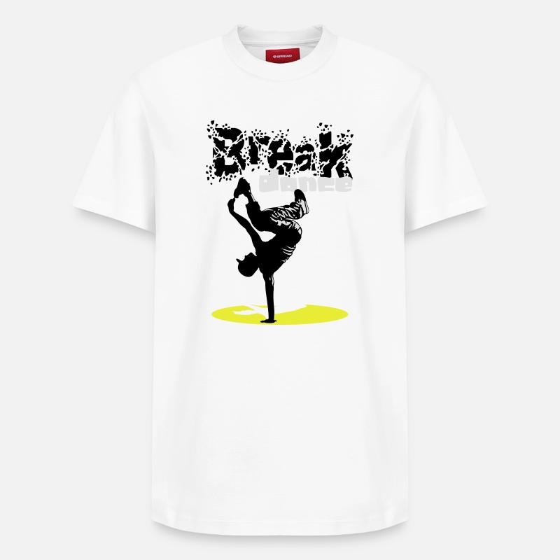 Breakdance flex - T-shirt unisexe décontracté en coton Supima – de SPREAD - blanc