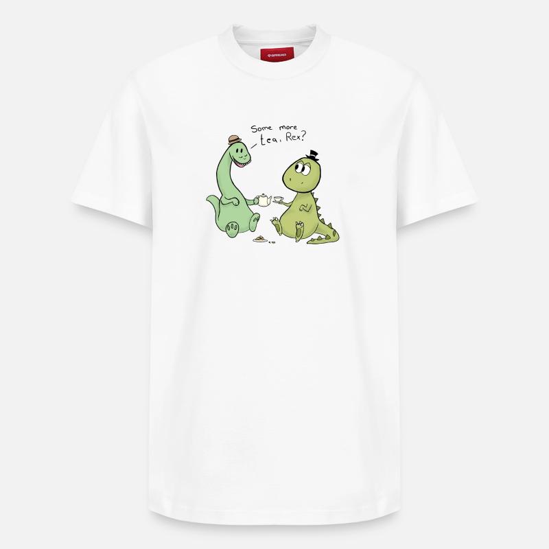 thé Rex - T-shirt unisexe décontracté en coton Supima – de SPREAD - blanc