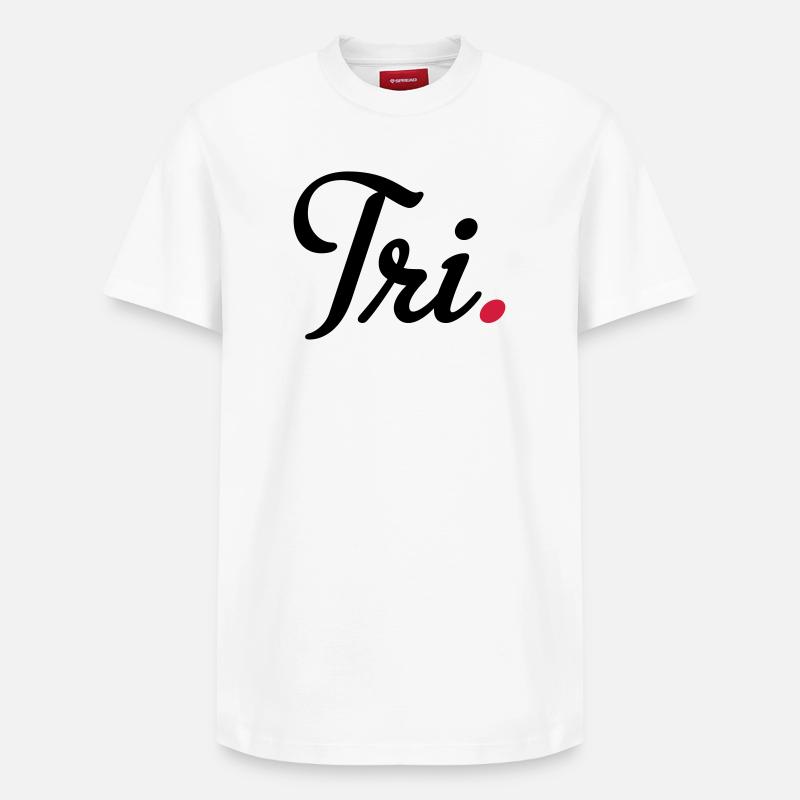 Triathlon - T-shirt unisexe décontracté en coton Supima – de SPREAD - blanc