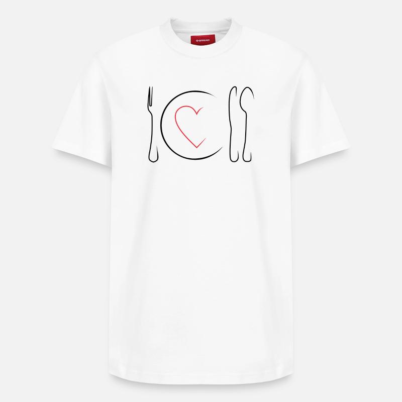 manger - T-shirt unisexe décontracté en coton Supima – de SPREAD - blanc