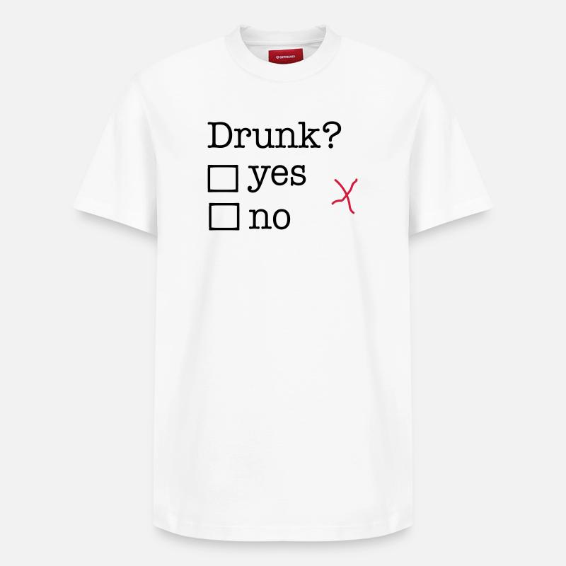drunk - Relaxed Unisex Supima Cotton T-Shirt – by SPREAD - white