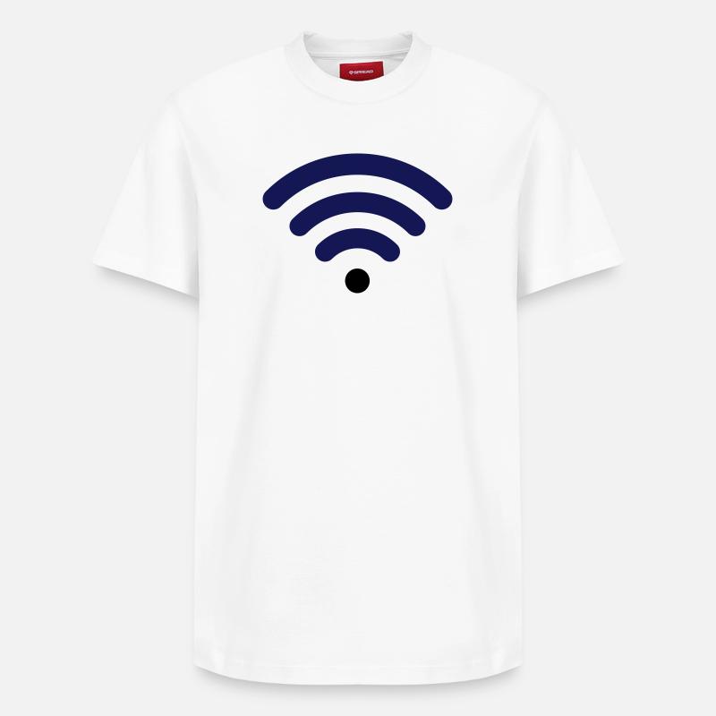 Wifi - T-shirt unisexe décontracté en coton Supima – de SPREAD - blanc