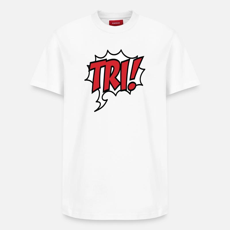 Triathlon - T-shirt unisexe décontracté en coton Supima – de SPREAD - blanc