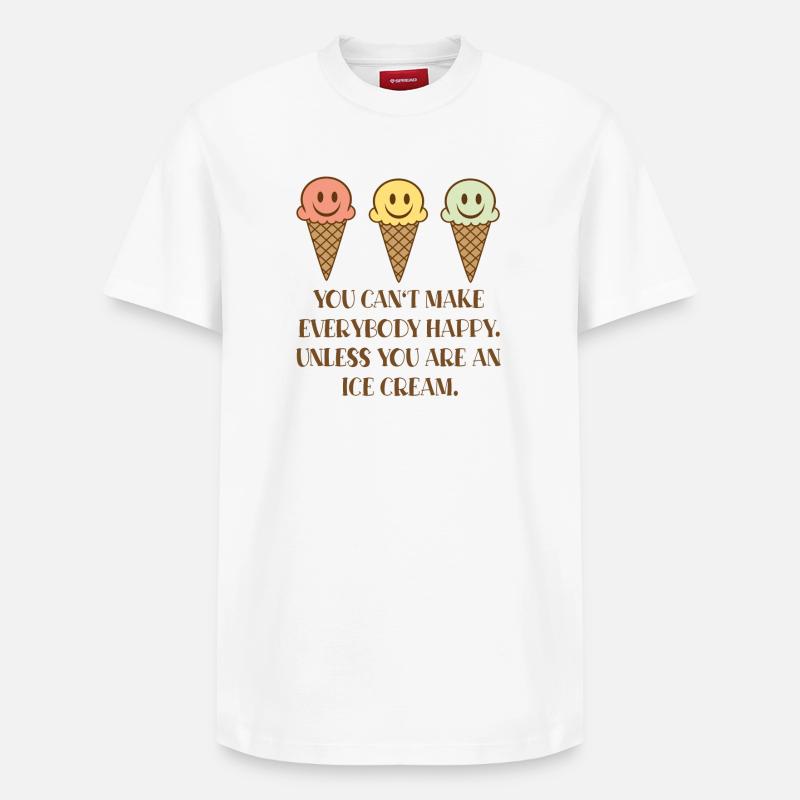 Glace - T-shirt unisexe décontracté en coton Supima – de SPREAD - blanc