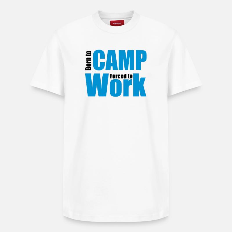 Camping - T-shirt unisexe décontracté en coton Supima – de SPREAD - blanc