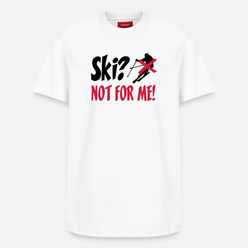 I hate Ski - Relaxed Unisex Supima Cotton T-Shirt – von SPREAD - Weiß