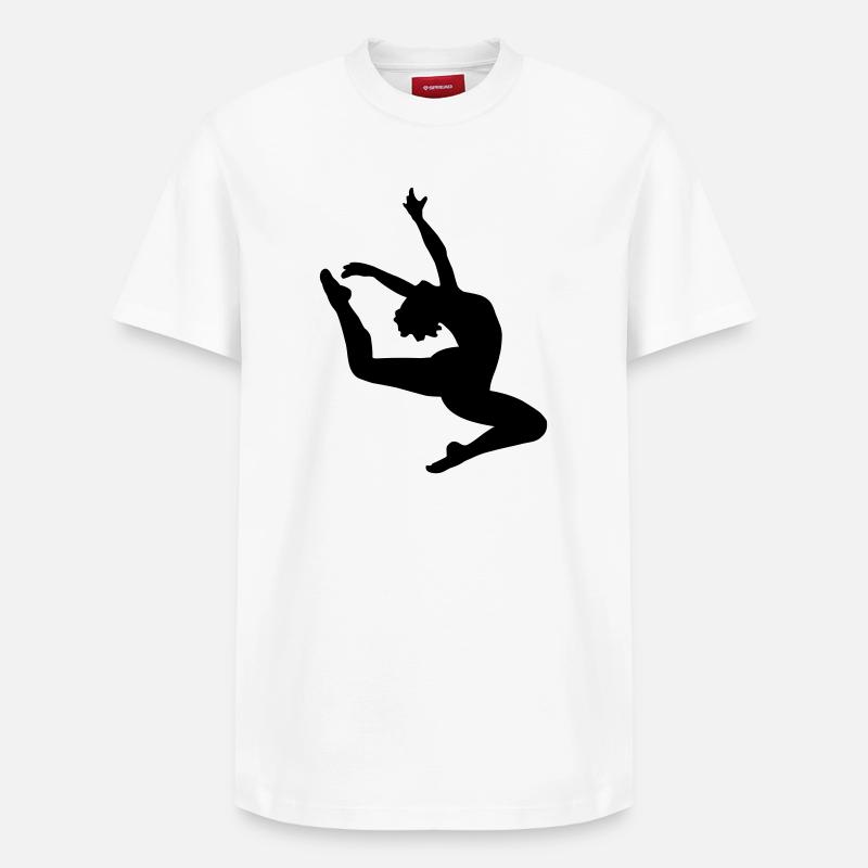 Springen Mädchen - Relaxed Unisex Supima Cotton T-Shirt – von SPREAD - Weiß