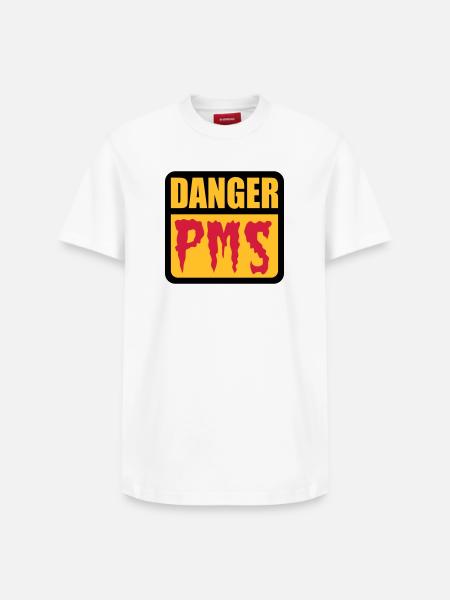 Danger PMS - Relaxed Unisex Supima Cotton T-Shirt – von SPREAD - Weiß