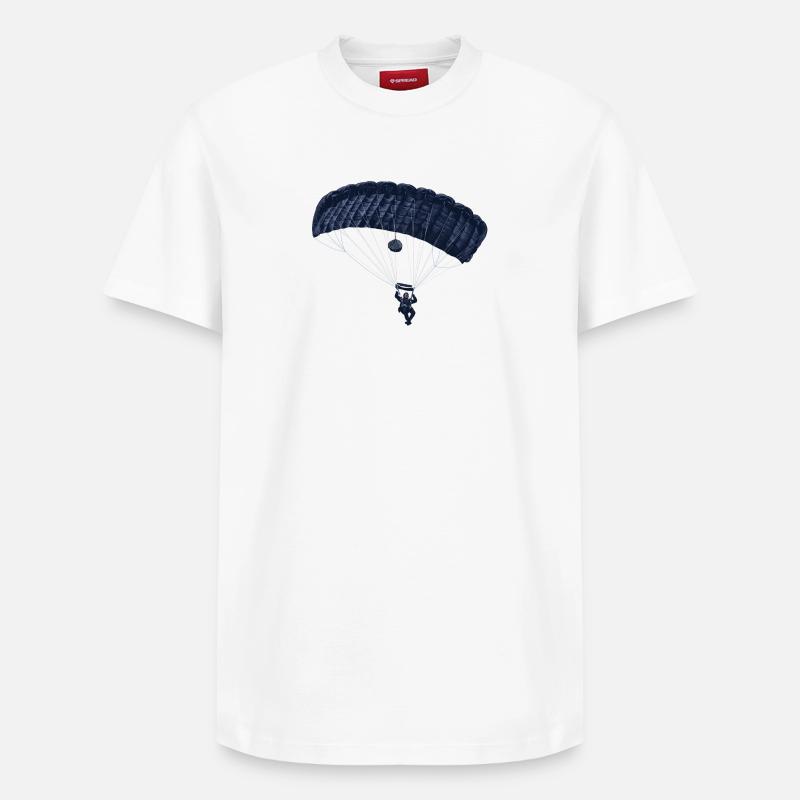 parachuting - T-shirt unisexe décontracté en coton Supima – de SPREAD - blanc
