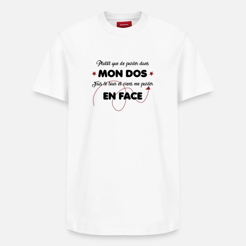 FAUX CUL !!  - T-shirt unisexe décontracté en coton Supima – de SPREAD - blanc