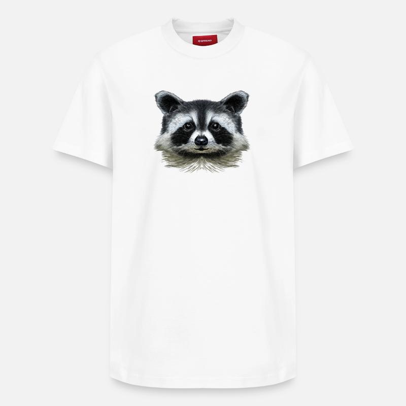 Racoon - T-shirt unisexe décontracté en coton Supima – de SPREAD - blanc