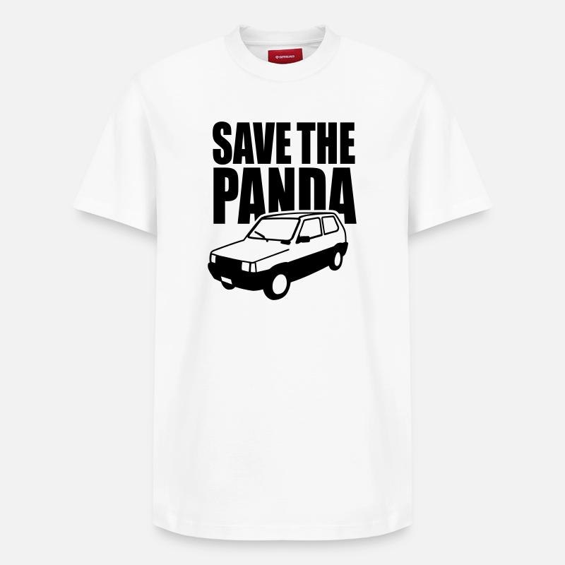 Save the panda - Relaxed Unisex Supima Cotton T-Shirt – von SPREAD - Weiß