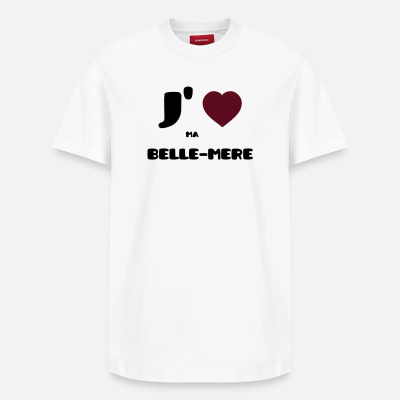 Ich liebe meine Mutter (V) - Relaxed Unisex Supima Cotton T-Shirt – von SPREAD - Weiß