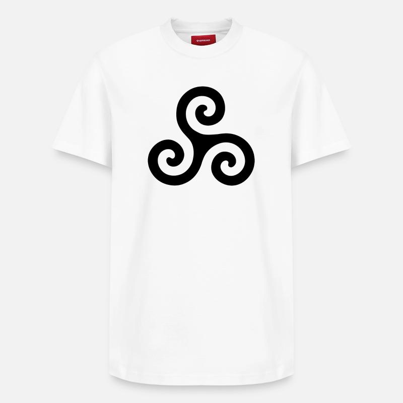 Triskele - T-shirt unisexe décontracté en coton Supima – de SPREAD - blanc