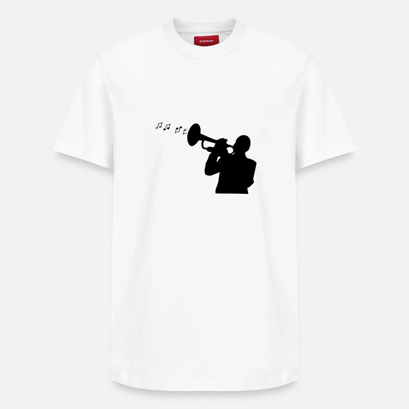 musique jazz - T-shirt unisexe décontracté en coton Supima – de SPREAD - blanc