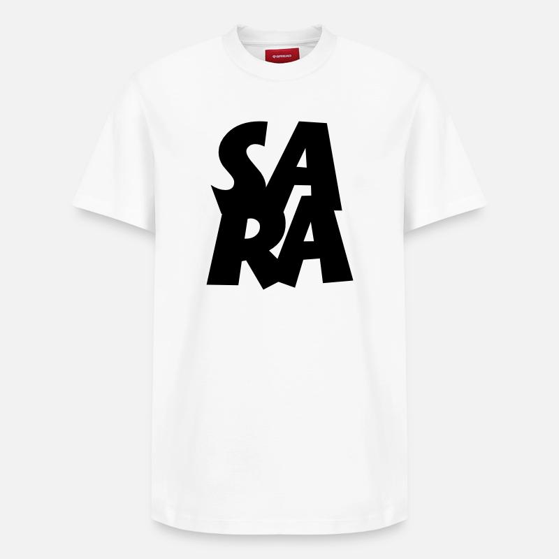 Sara - Relaxed Unisex Supima Cotton T-Shirt – von SPREAD - Weiß