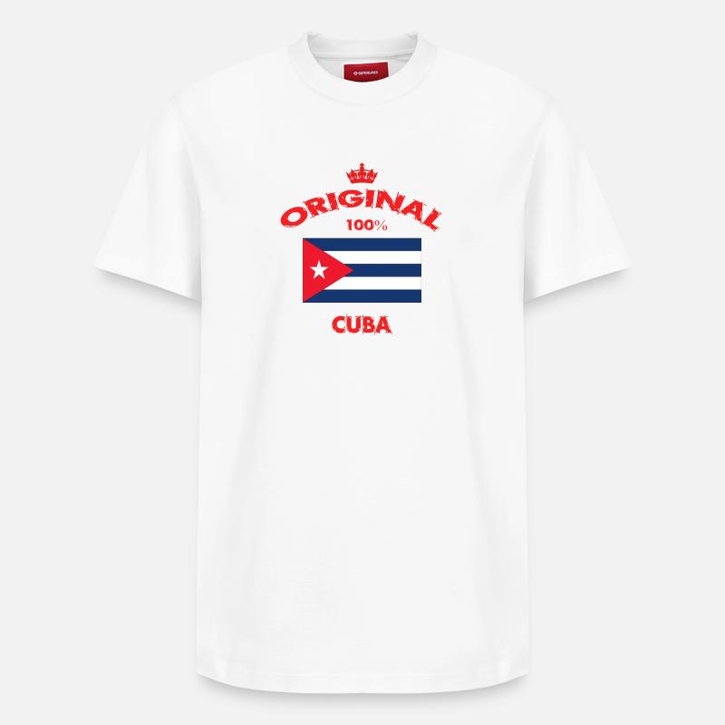 Cuba Original / Cadeau - T-shirt unisexe décontracté en coton Supima – de SPREAD - blanc