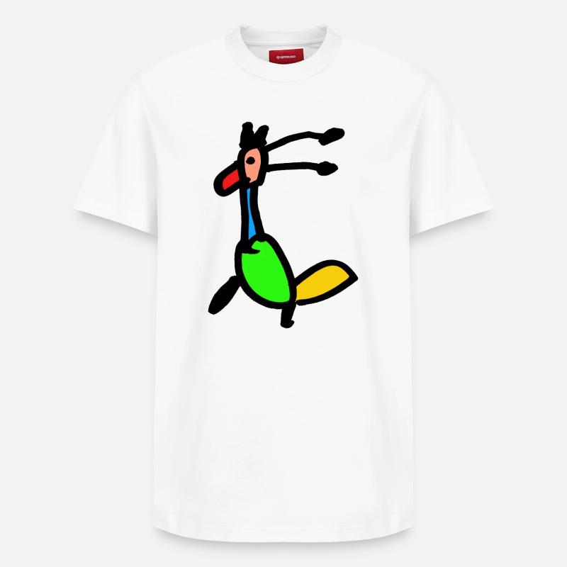 Oiseau de paradis - T-shirt unisexe décontracté en coton Supima – de SPREAD - blanc