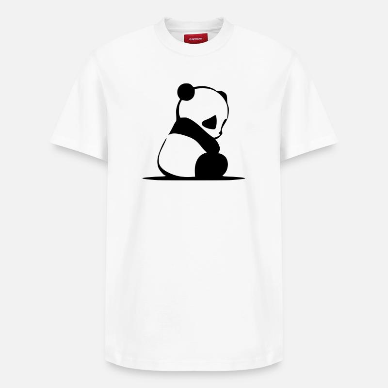 Panda - T-shirt unisexe décontracté en coton Supima – de SPREAD - blanc