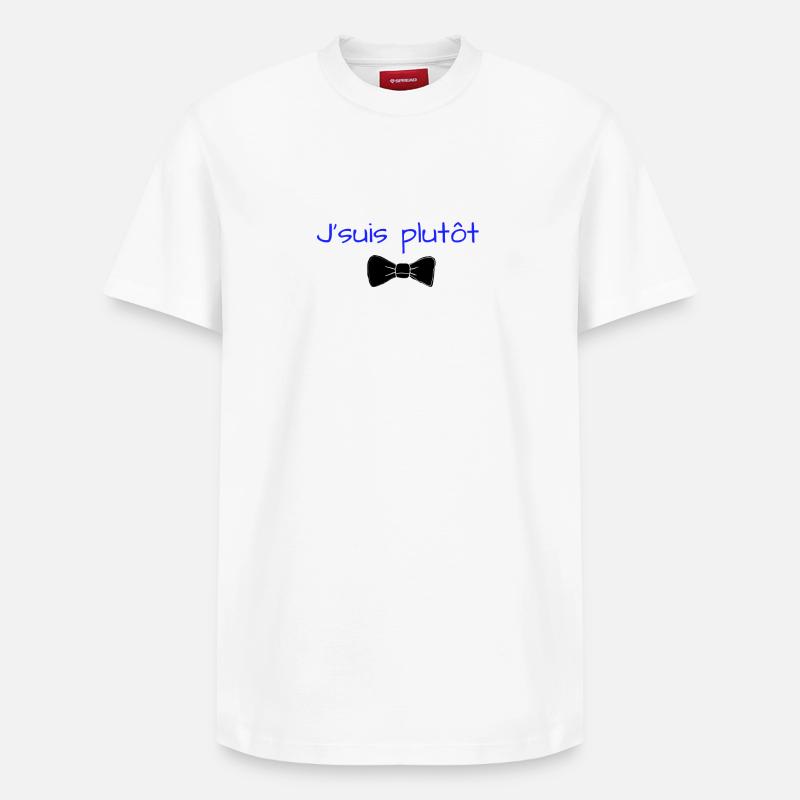 noeud papillon - T-shirt unisexe décontracté en coton Supima – de SPREAD - blanc