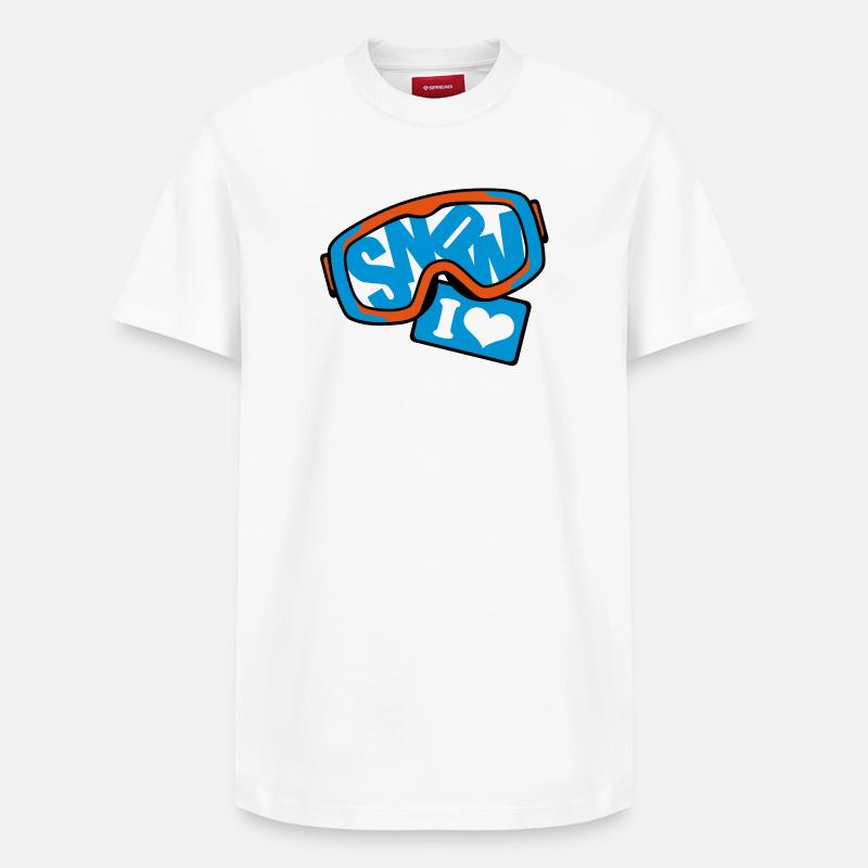 la neige - T-shirt unisexe décontracté en coton Supima – de SPREAD - blanc