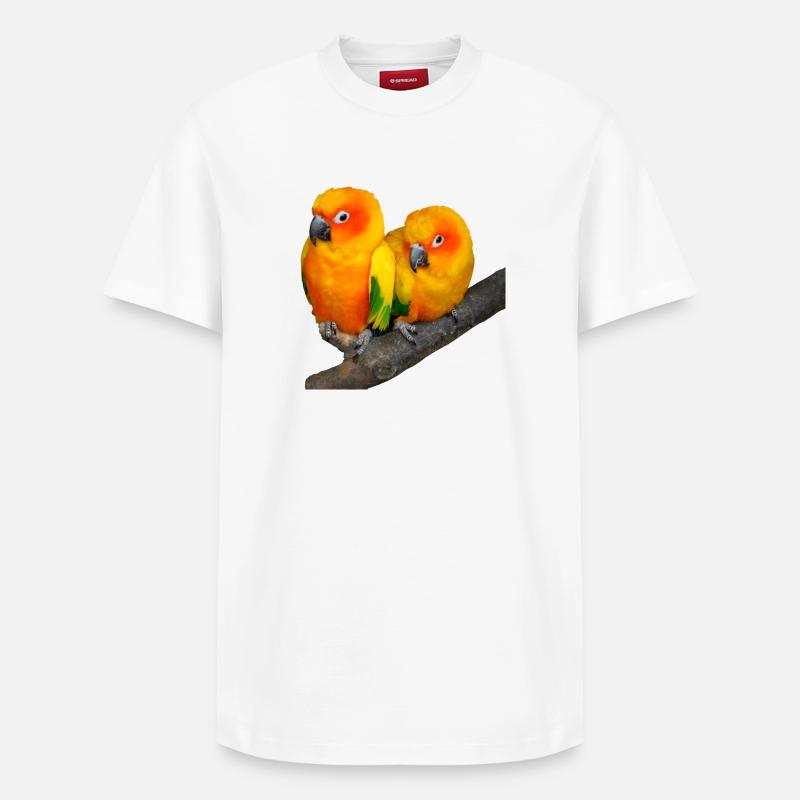 Vögel - Relaxed Unisex Supima Cotton T-Shirt – von SPREAD - Weiß