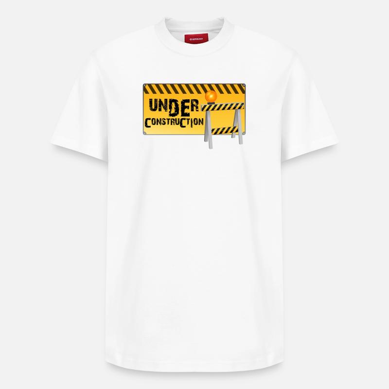 Construction - T-shirt unisexe décontracté en coton Supima – de SPREAD - blanc