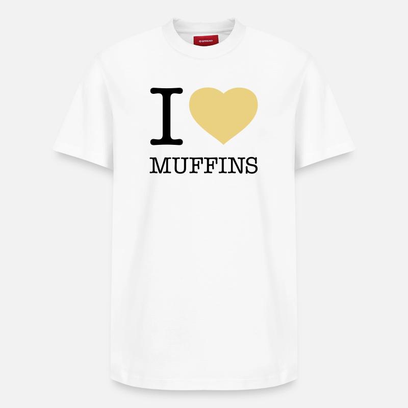 J’ADORE LES MUFFINS - T-shirt unisexe décontracté en coton Supima – de SPREAD - blanc