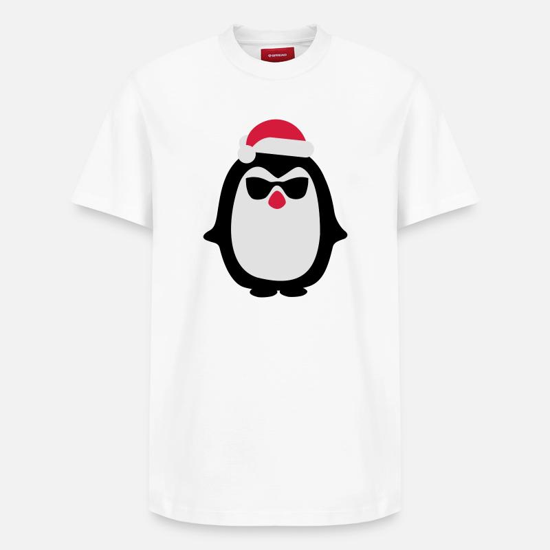 Weihnachtspinguin - Relaxed Unisex Supima Cotton T-Shirt – von SPREAD - Weiß