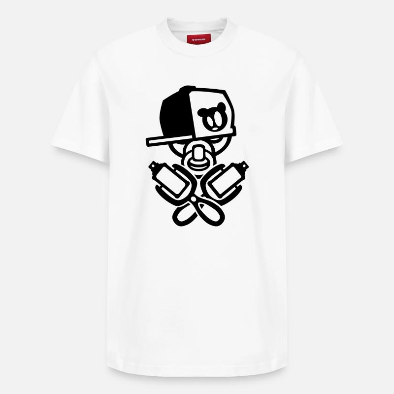 baby graffiti - Relaxed Unisex Supima Cotton T-Shirt – von SPREAD - Weiß