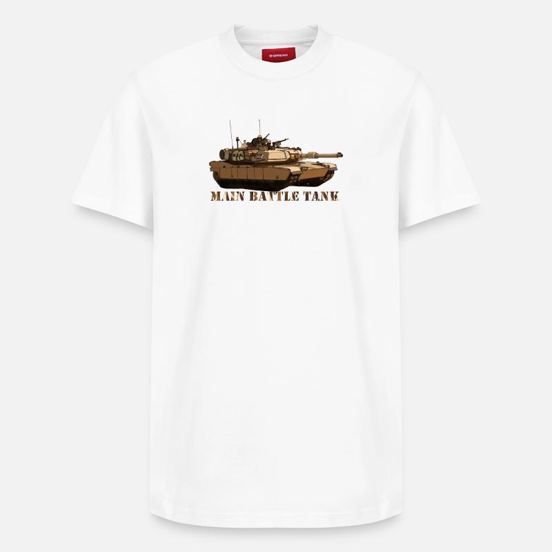M1 Abrams - T-shirt unisexe décontracté en coton Supima – de SPREAD - blanc