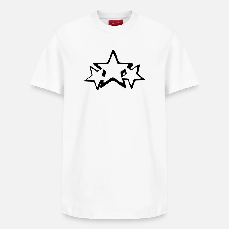 Étoiles - T-shirt unisexe décontracté en coton Supima – de SPREAD - blanc