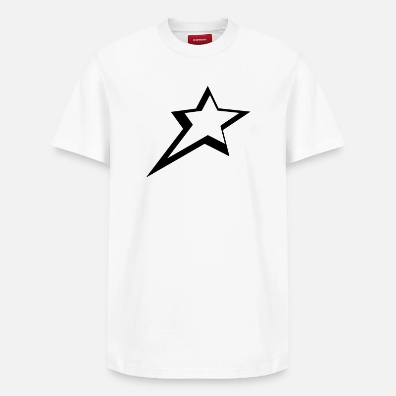 Étoiles - T-shirt unisexe décontracté en coton Supima – de SPREAD - blanc