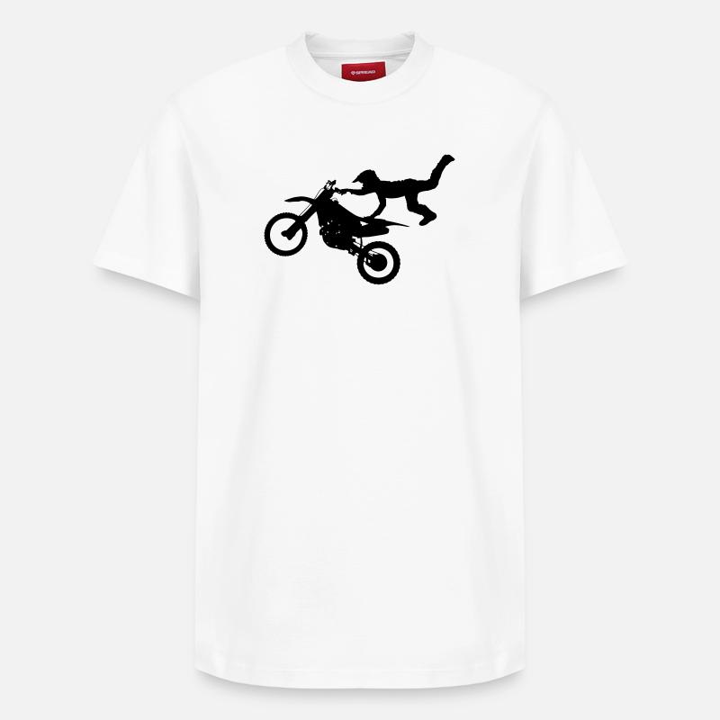 Saut des vélos - T-shirt unisexe décontracté en coton Supima – de SPREAD - blanc