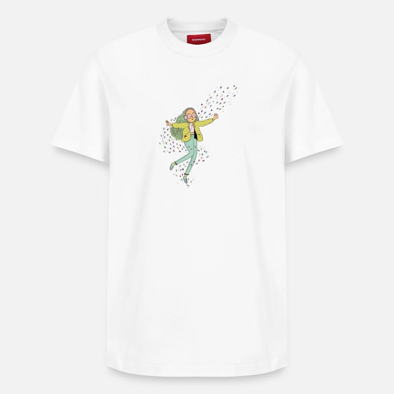 Musique - T-shirt unisexe décontracté en coton Supima – de SPREAD - blanc