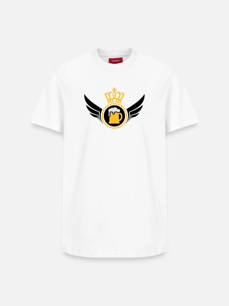 Bier König - Relaxed Unisex Supima Cotton T-Shirt – von SPREAD - Weiß
