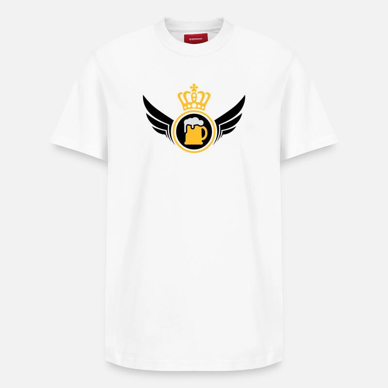 Bier König - Relaxed Unisex Supima Cotton T-Shirt – von SPREAD - Weiß