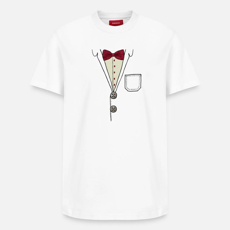 Hemd mit Fliege - Relaxed Unisex Supima Cotton T-Shirt – von SPREAD - Weiß