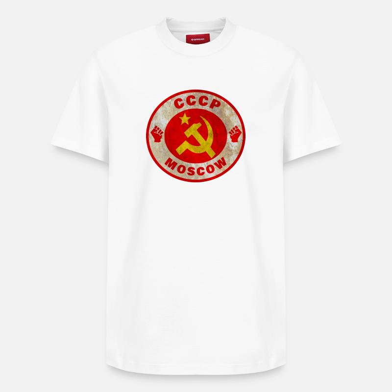 Union soviétique / Cadeau / Idée de cadeau - T-shirt unisexe décontracté en coton Supima – de SPREAD - blanc