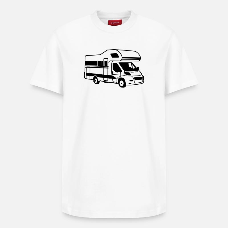 Wohnmobil - Relaxed Unisex Supima Cotton T-Shirt – von SPREAD - Weiß