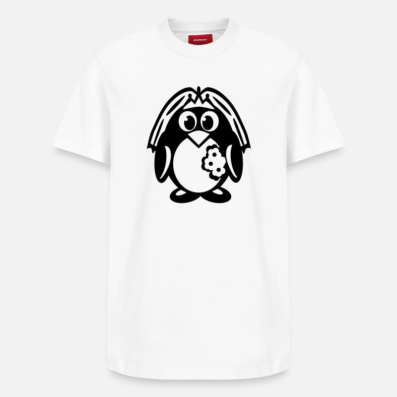pingouin mariée - T-shirt unisexe décontracté en coton Supima – de SPREAD - blanc