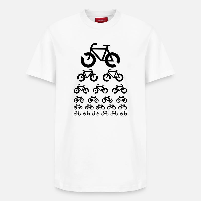 Bike Visual Test - T-shirt unisexe décontracté en coton Supima – de SPREAD - blanc