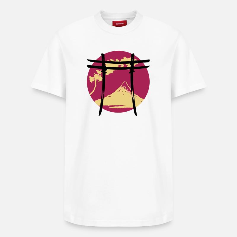 Arche japonaise Torii - T-shirt unisexe décontracté en coton Supima – de SPREAD - blanc